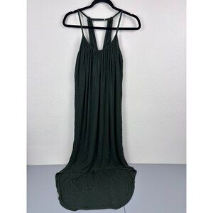 JJ Winks XL forest green light hug collection ribbed‎ hi low dress loungewear